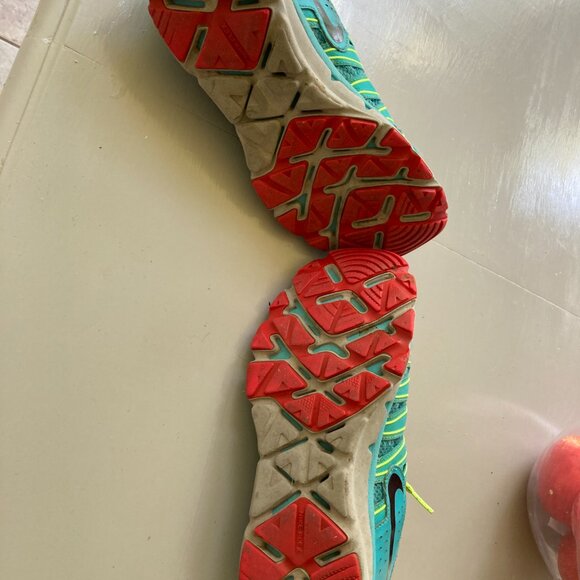 Nike Flex Trail 2  Sz 10 Women Teal/Lime - Picture 8 of 10